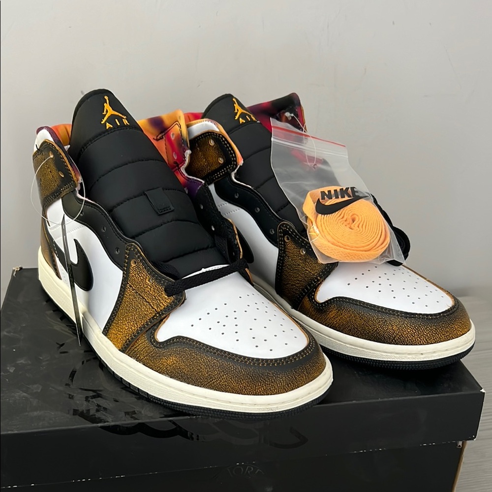 Nike Black and Gold Sneakers with Classic Design